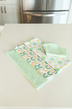 Load image into Gallery viewer, Green &amp; Gold Rainbows Hand Towel
