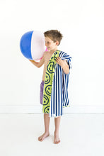 Load image into Gallery viewer, Smiles + Stripes Beach Towel
