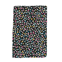 Load image into Gallery viewer, Black With Color Dots Golf Hand Towel
