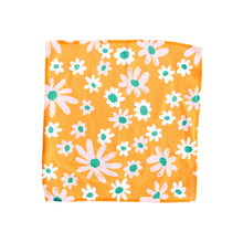 Load image into Gallery viewer, Flowers on Orange Washcloth
