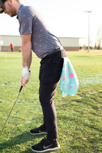 Load image into Gallery viewer, Blue &amp; Pink Splatter Golf Hand Towel
