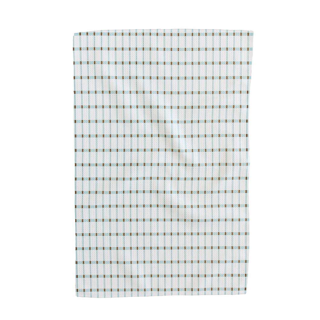 Robins Egg in Gingham Hand Towel