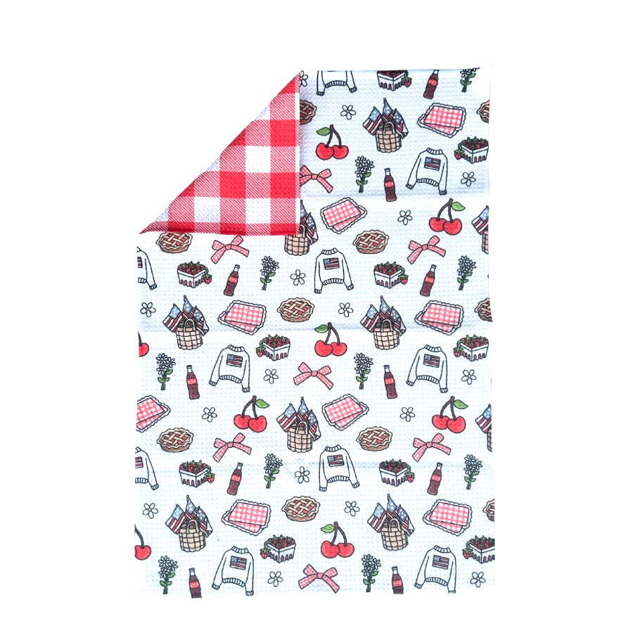 Reversible 4th Retro Hand Towel