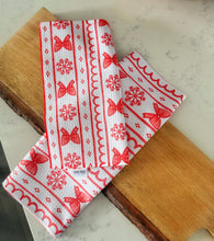 Load image into Gallery viewer, Bows and Snowflakes Hand Towel
