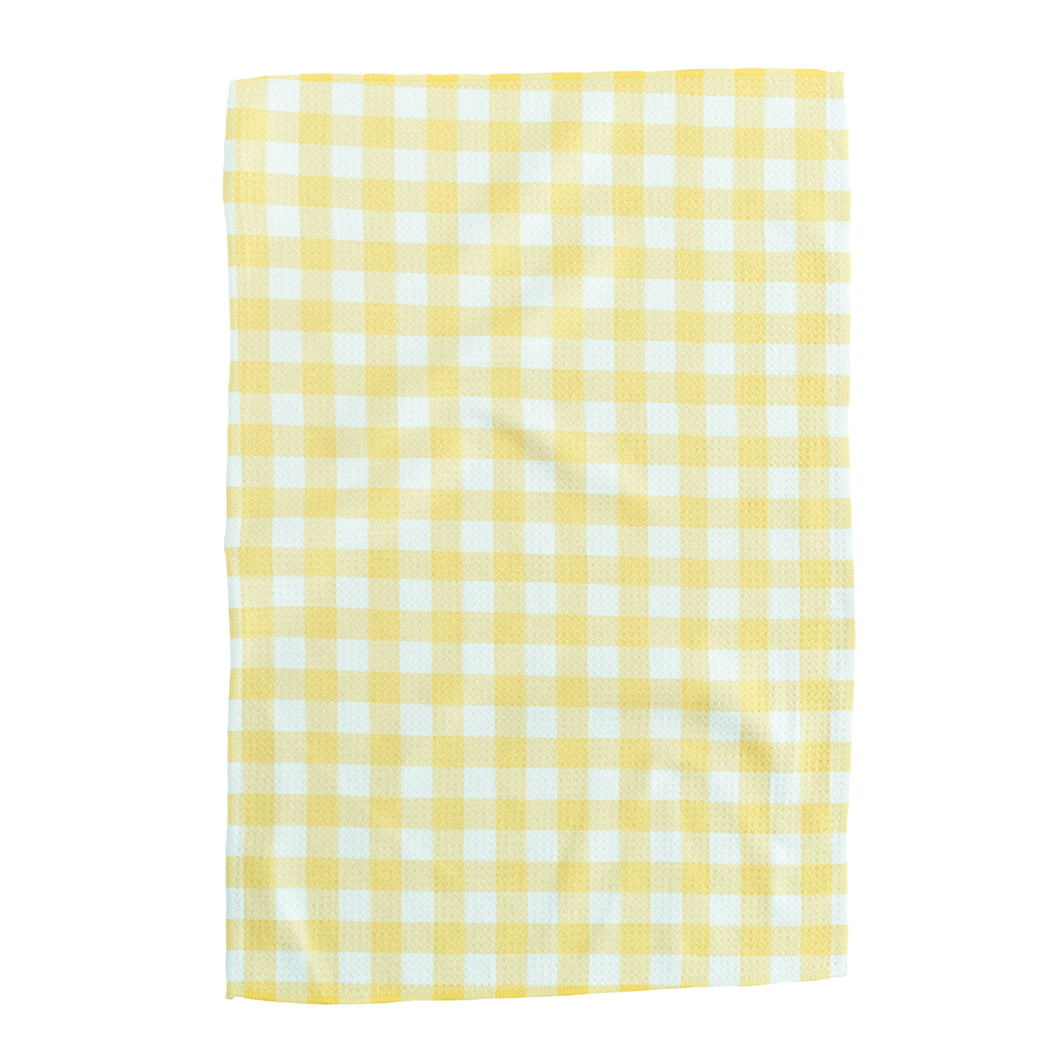 Yellow Plaid Hand Towel