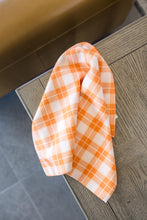 Load image into Gallery viewer, Orange Plaid Hand Towel

