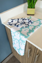 Load image into Gallery viewer, Teal Ghosts Hand Towel
