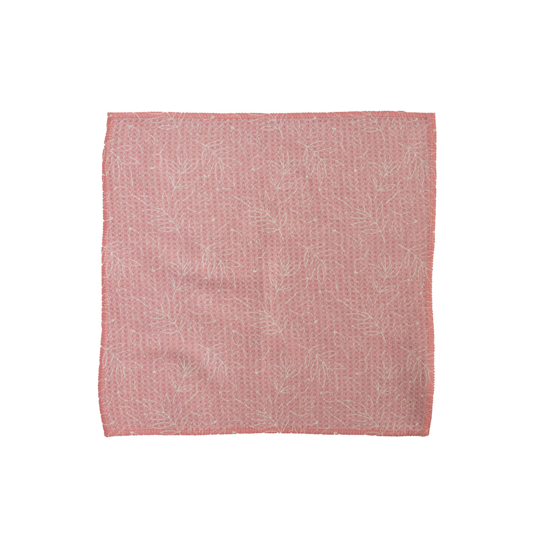 Pink Foliage Washcloth