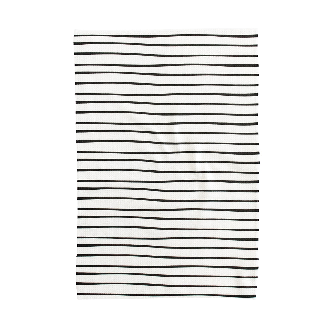Thin Black Stripes Hand Towel