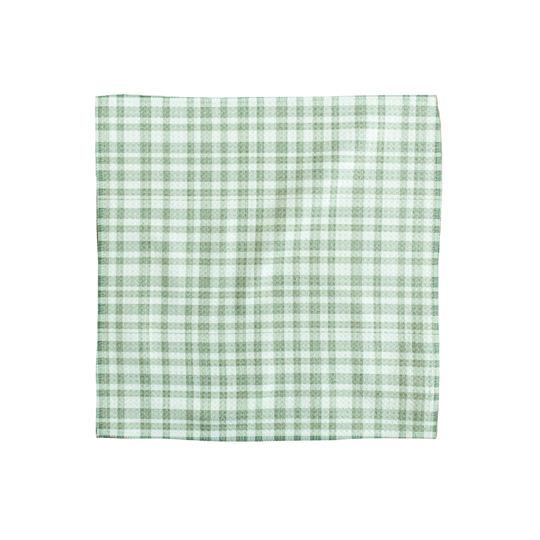 Green Plaid Washcloth