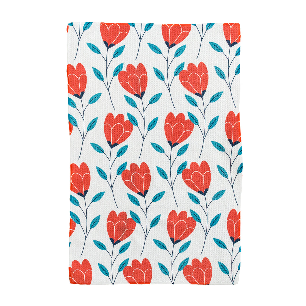 Red Tulips Hand Towel