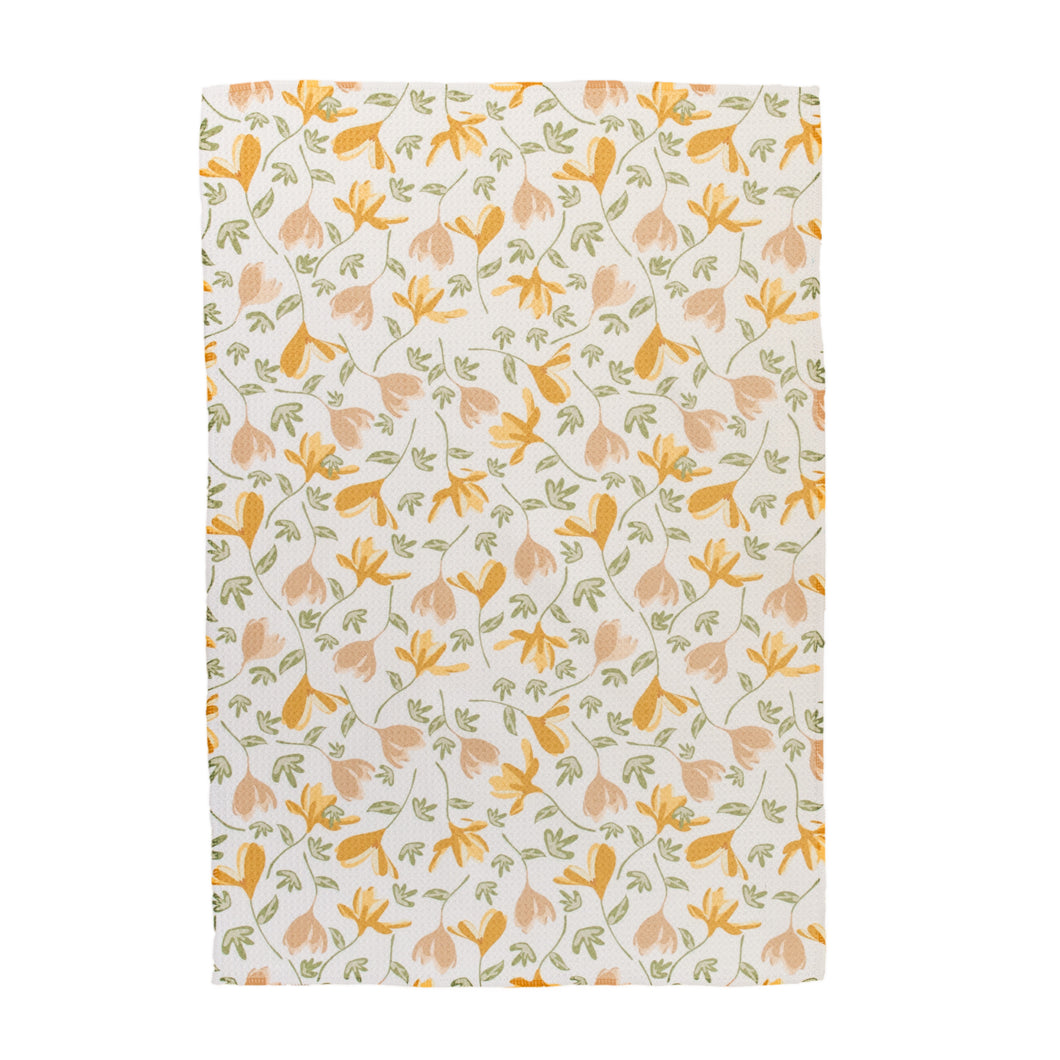 Golden Bloom Hand Towel