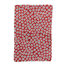 Load image into Gallery viewer, Flowers On Red Hand Towel
