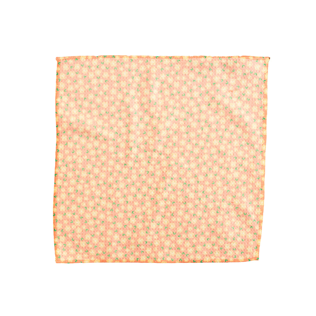 Peachy Floral Washcloth