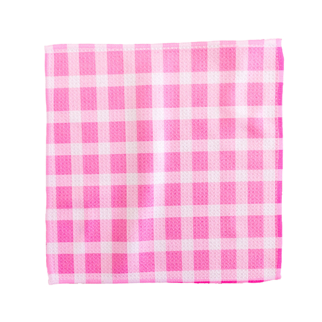 Pink Plaid Washcloth