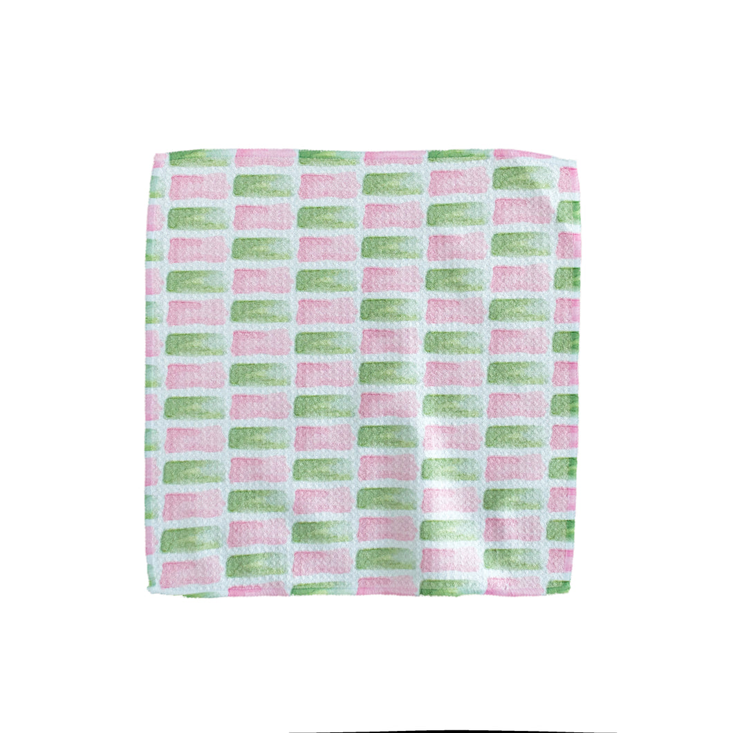 Pink & Green Strokes Washcloth