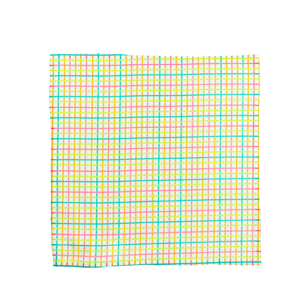Rainbow Grid Washcloth