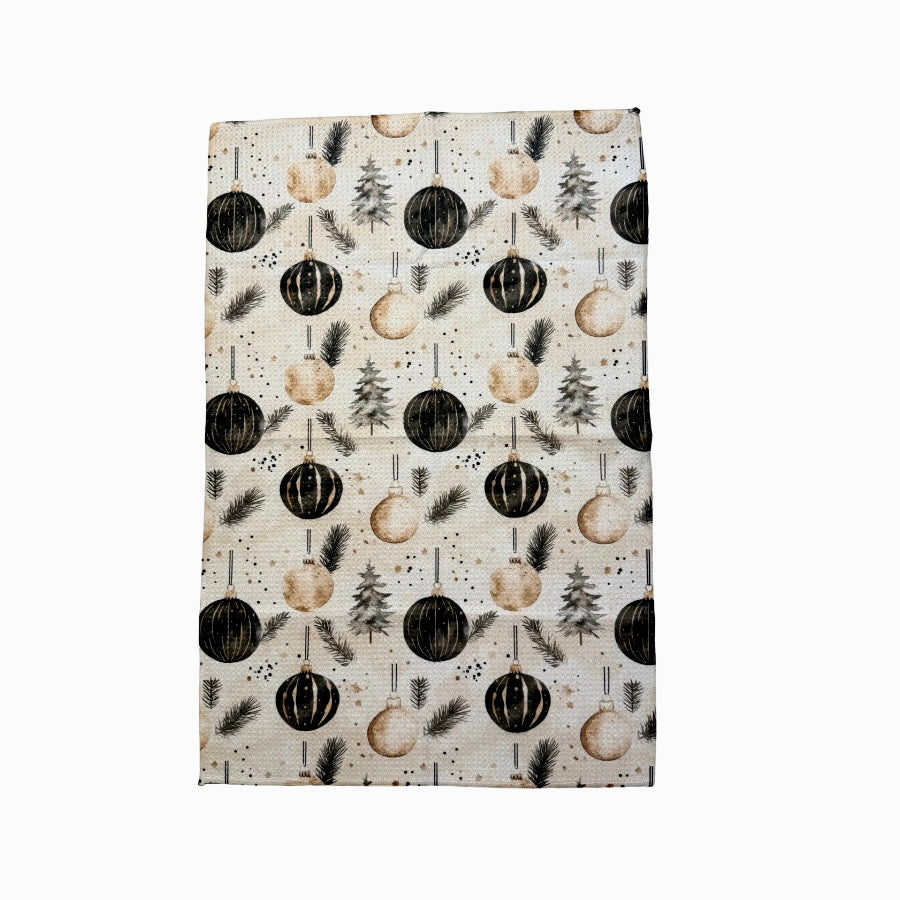 Black and White Ornaments Hand Towel