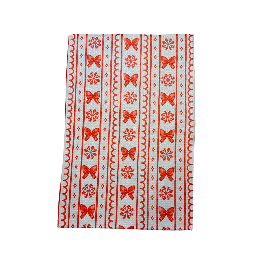 Bows and Snowflakes Hand Towel