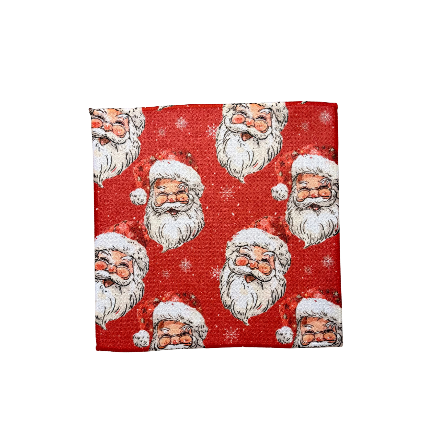 Vintage Red Santa Washcloth