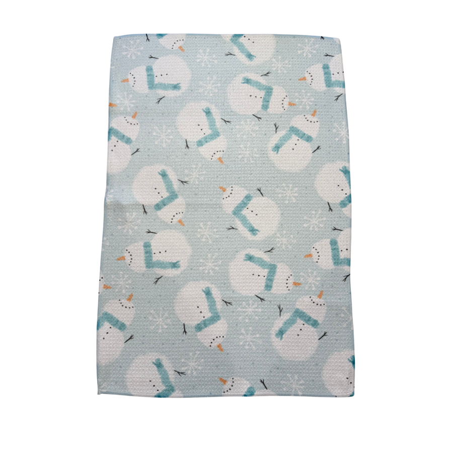 Blue Snowman Hand Towel