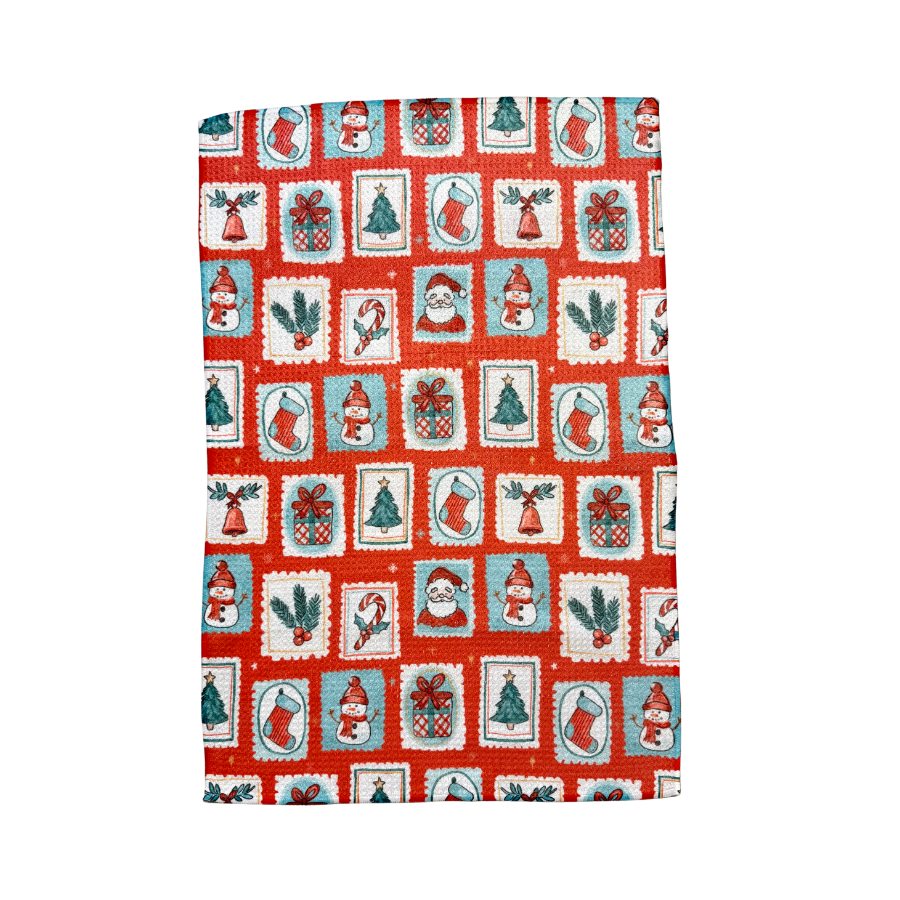 Watercolor Stamps Hand Towel