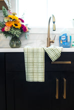 Load image into Gallery viewer, Gingham in Vintage Evergreen Washcloth
