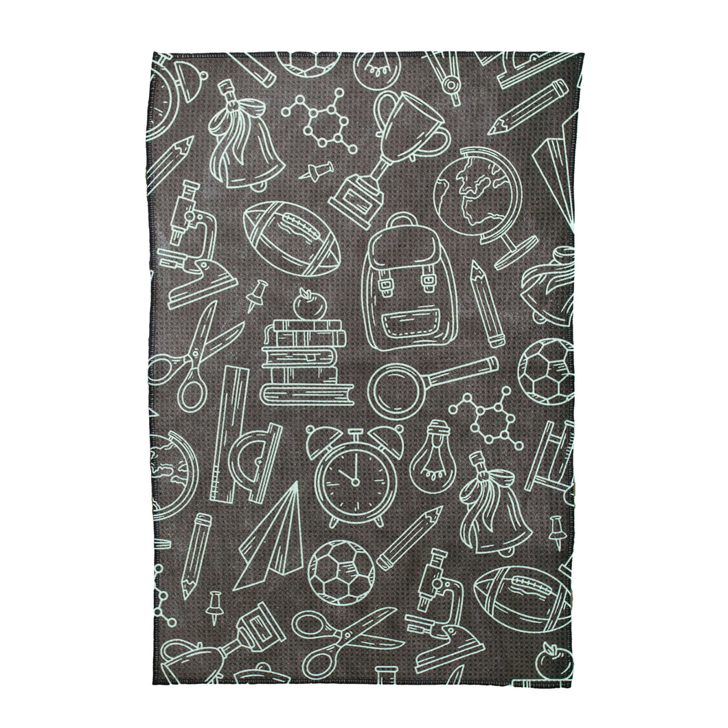Blackboard Doodles Hand Towel