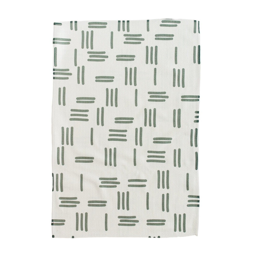 Green Lines Hand Towel