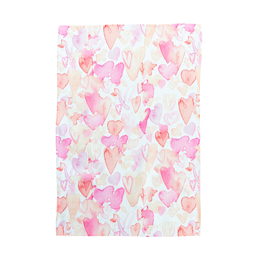 Painted Hearts Hand Towel
