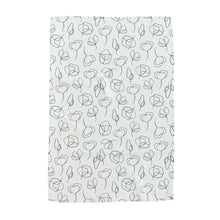 Load image into Gallery viewer, Black Line Flowers Hand Towel
