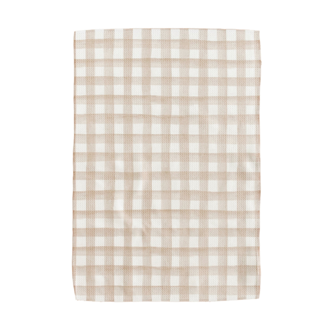 Tan Plaid Hand Towel