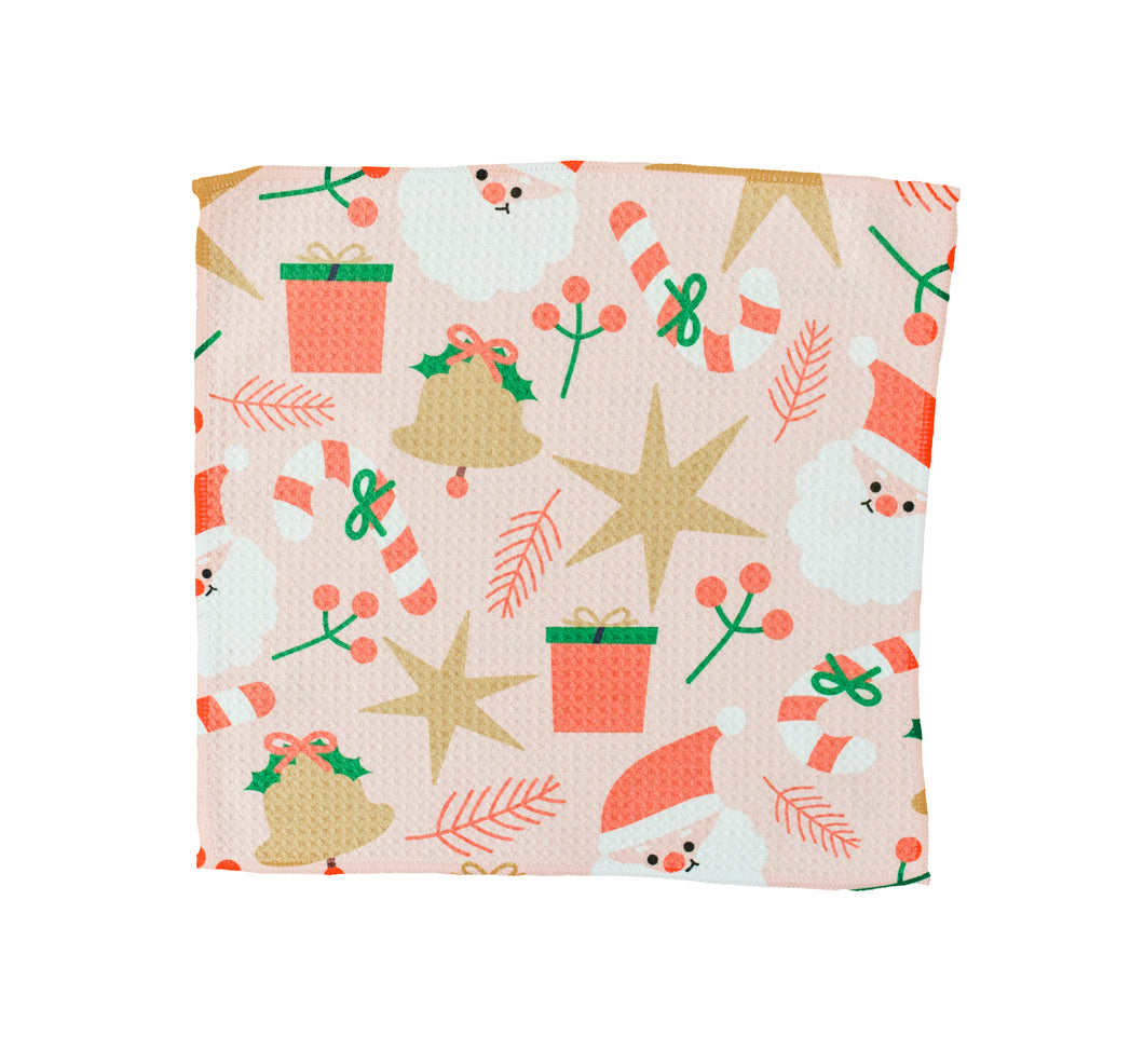 Pink Christmas Washcloth