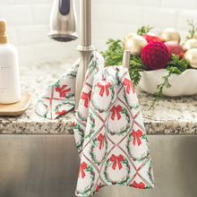 Load image into Gallery viewer, Holiday Wreath Hand Towel
