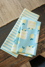 Load image into Gallery viewer, Lemon &amp; Blue Stripes Hand Towel
