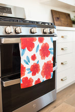 Load image into Gallery viewer, Big Red Floral Hand Towel
