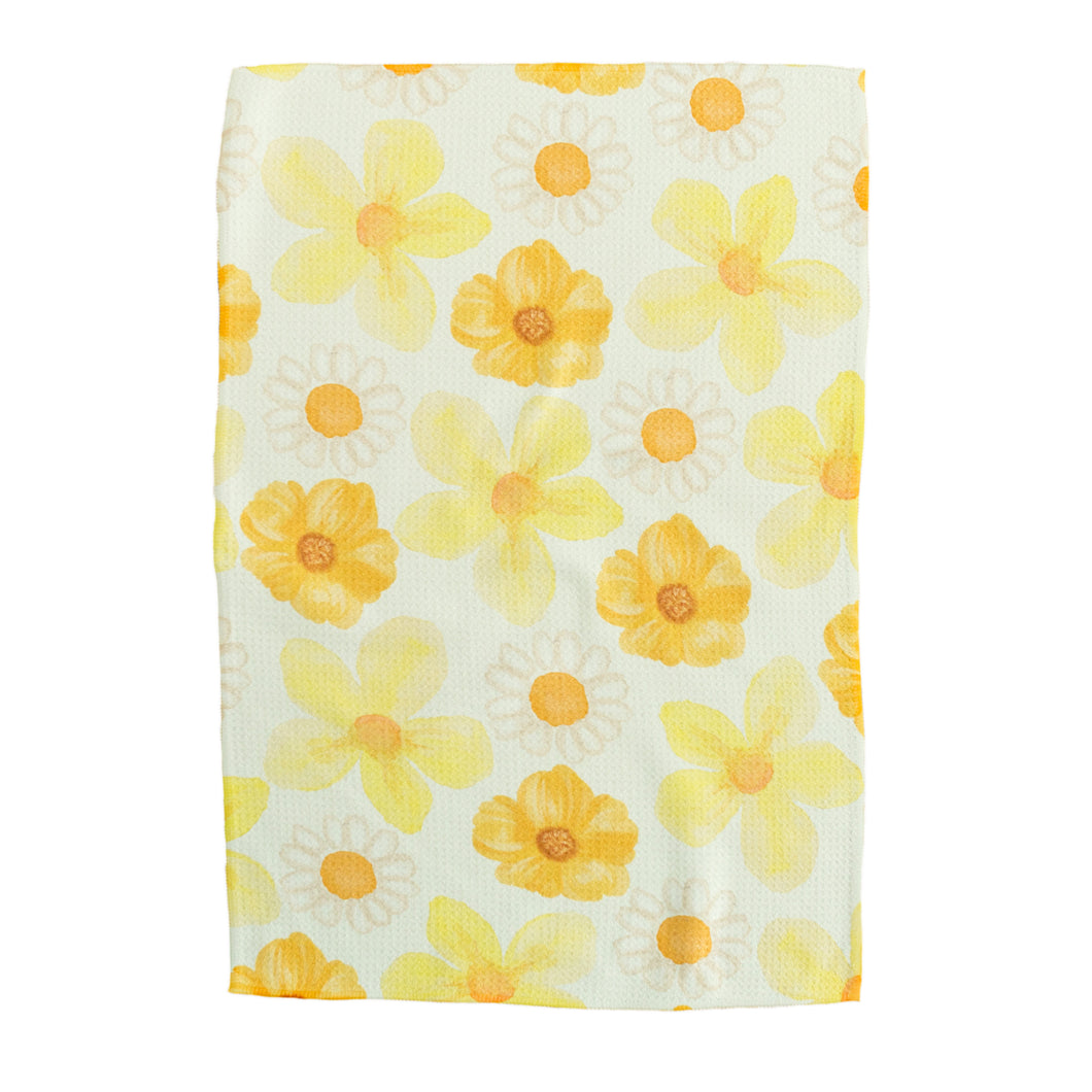Yellow Mix Floral Hand Towel