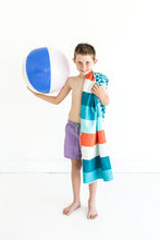 Load image into Gallery viewer, Stripes + Half Circles Beach Towel
