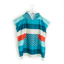 Load image into Gallery viewer, Stripes + Half Circles Kids Poncho

