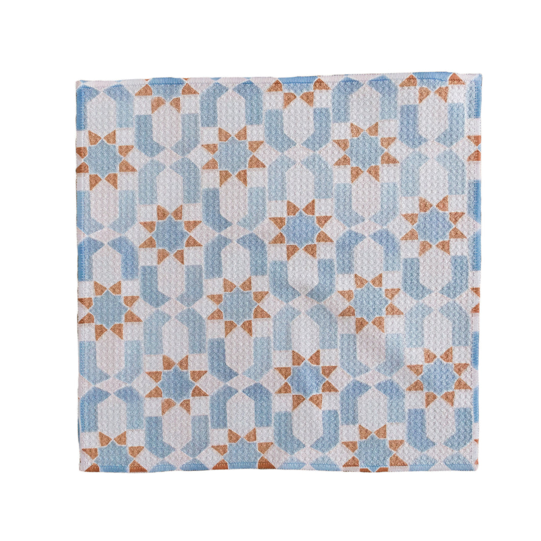 Blue Moroccan Tile Washcloth