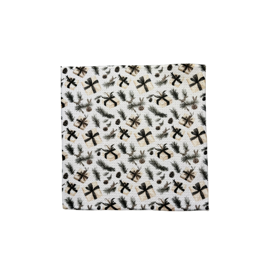 Black Christmas Washcloth