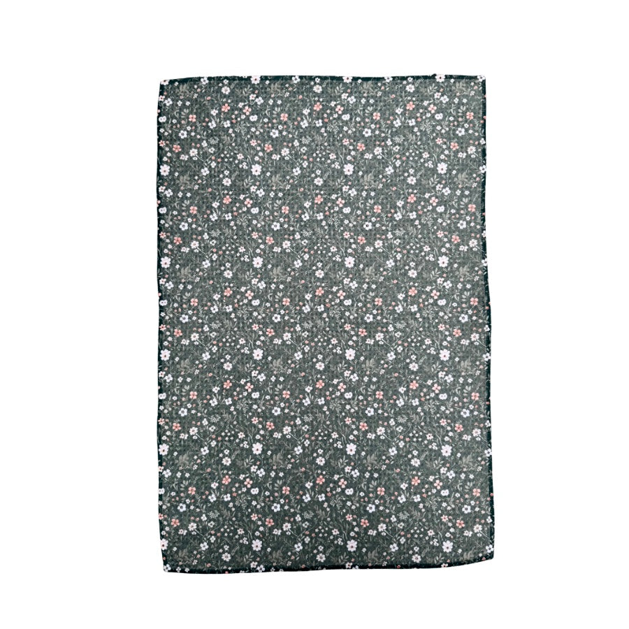 Green Floral Hand Towel