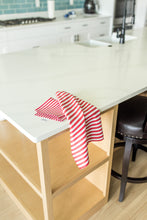 Load image into Gallery viewer, Red &amp; White Stripes Hand Towel
