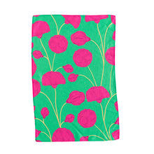 Load image into Gallery viewer, Magenta Flowers Golf Hand Towel
