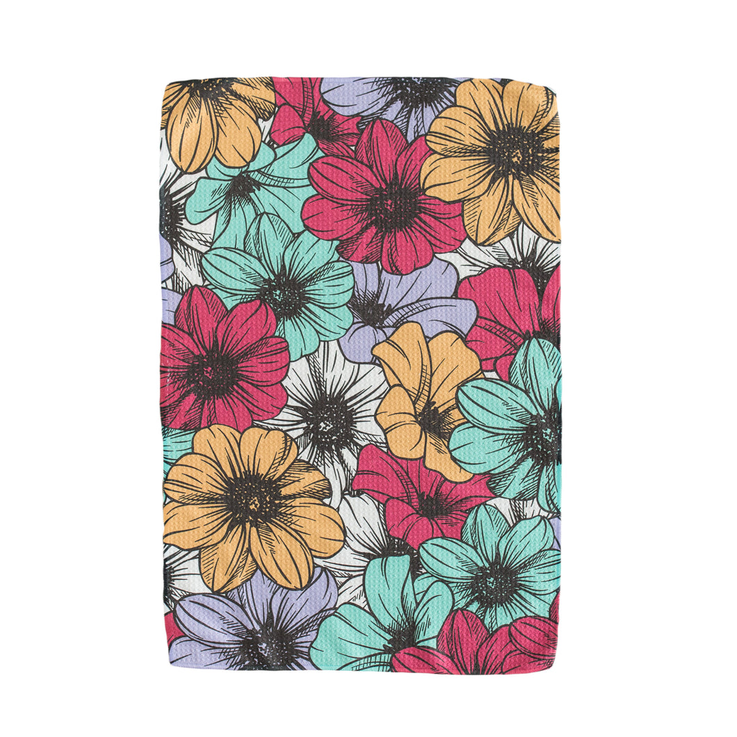 Muted Floral Golf Hand Towel