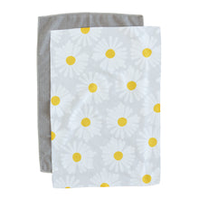 Load image into Gallery viewer, Daisies on Grey Hand Towel Set
