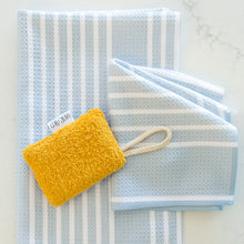 Load image into Gallery viewer, Blue with Stripes Hand Towel
