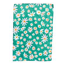 Load image into Gallery viewer, Flowers on Green Hand Towel
