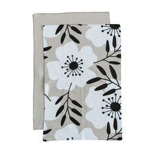 Load image into Gallery viewer, Taupe Floral Hand Towel Set

