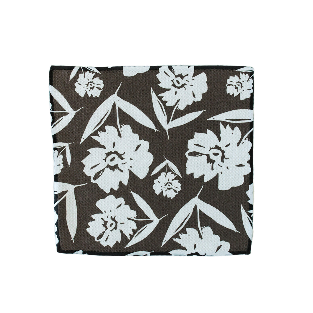 Stamped Flowers Washcloth